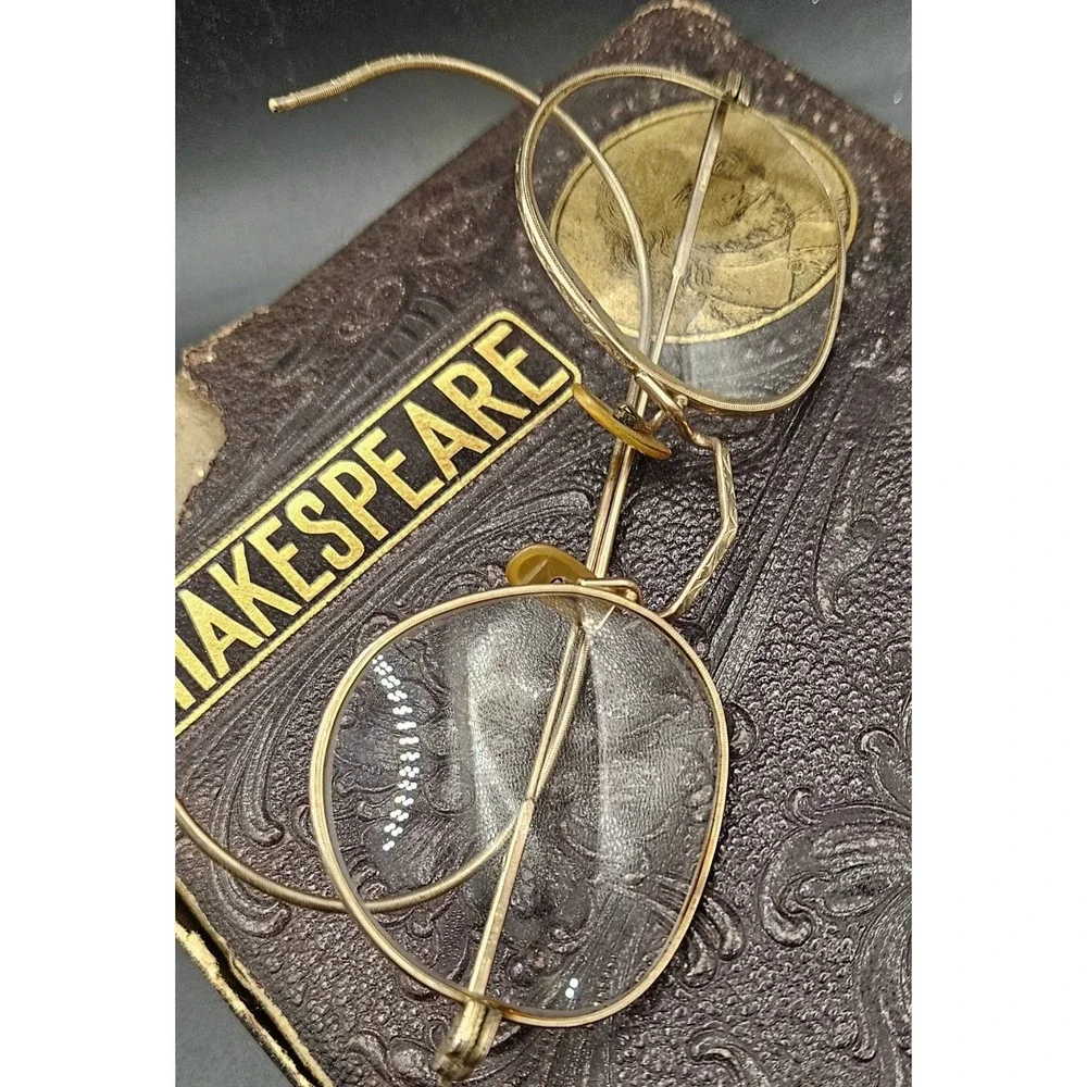Antique 12K Gold Filled Spectacles Eye Glasses W Case